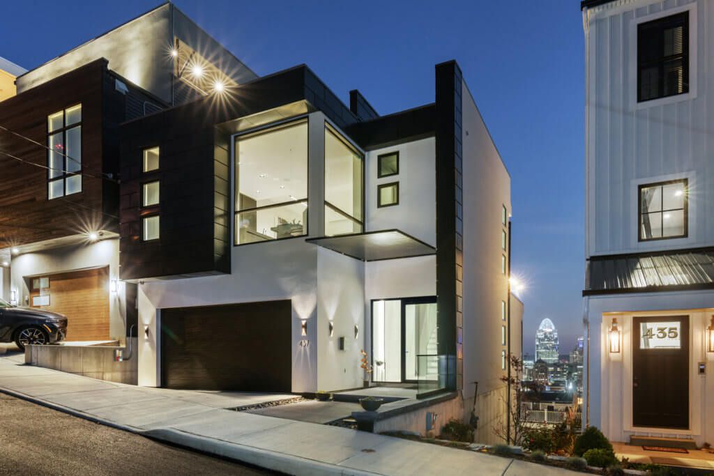 Modern home design curb appeal